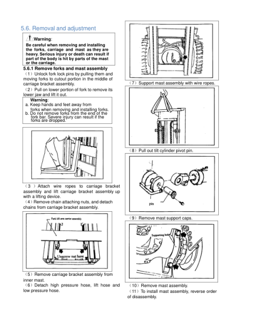 Utilev UT30-35PFE Forklift A392 Series Repair Manual - Image 5