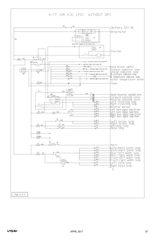 Utilev UT40-50PS Forklift A411 Series Repair Manual - Image 4