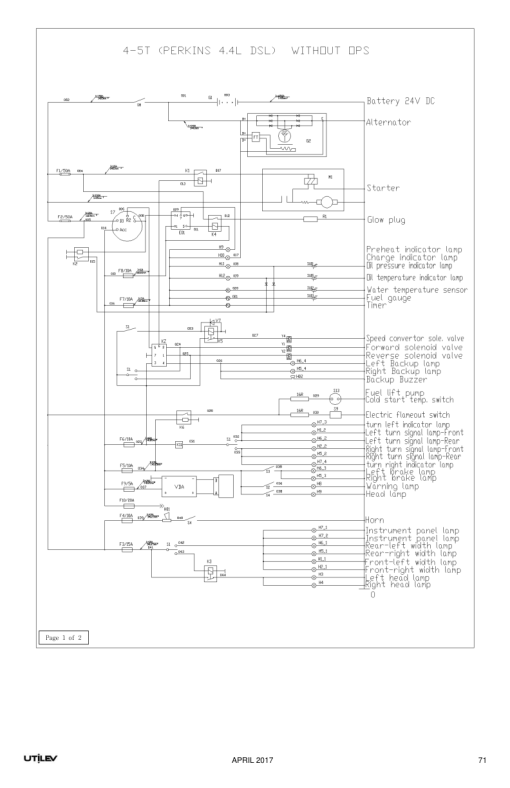 Utilev UT40-50PS Forklift A411 Series Repair Manual - Image 6