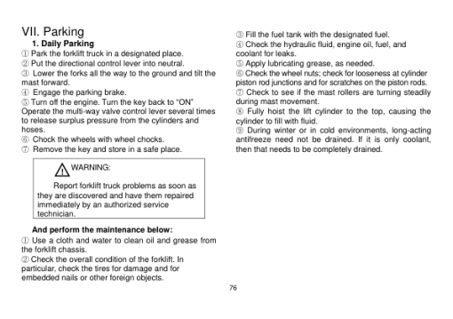 Utilev UT50-70P Forklift A413 Series Repair Manual - Image 5