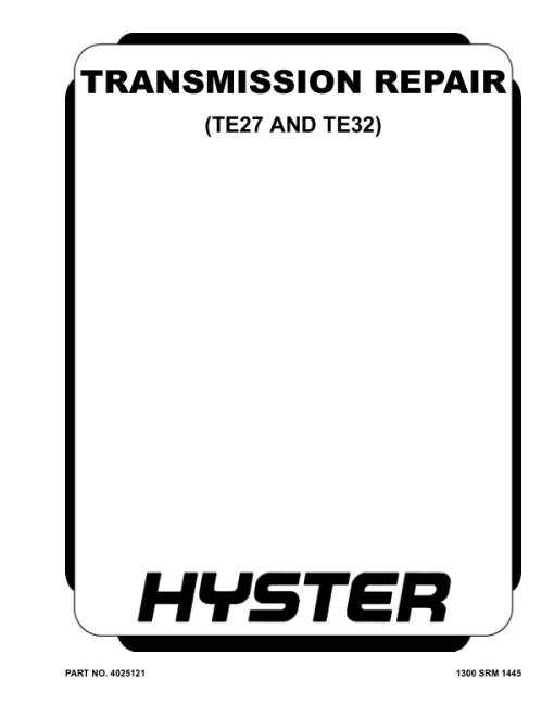 Utilev UT80-100P Forklift A973 Series Repair Manual