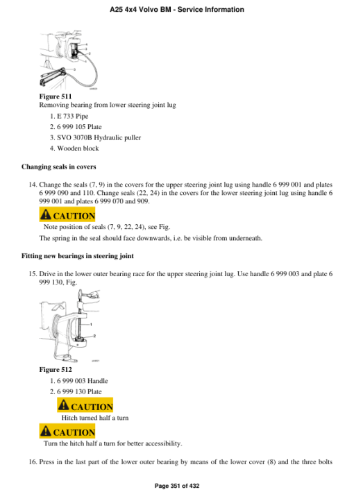 Volvo A25 4x4 BM Articulated Dump Truck Repair Service Manual - Image 3