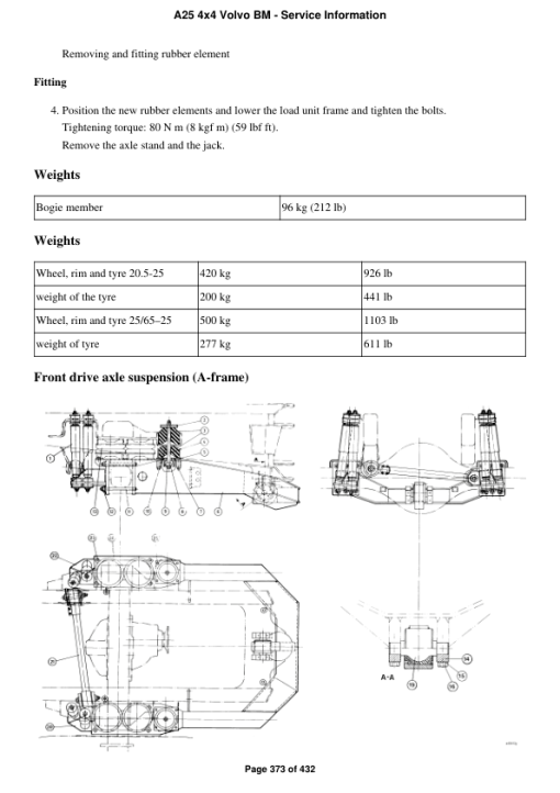 Volvo A25 4x4 BM Articulated Dump Truck Repair Service Manual - Image 4