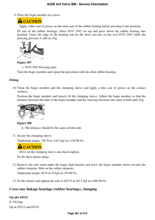 Volvo A25B 4x4 BM Articulated Dump Truck Repair Service Manual - Image 3