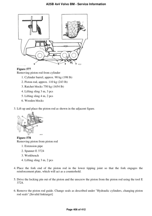 Volvo A25B 4x4 BM Articulated Dump Truck Repair Service Manual - Image 4