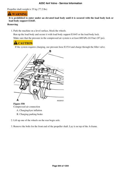 Volvo A25C 4x4 Articulated Dump Truck Repair Service Manual - Image 4