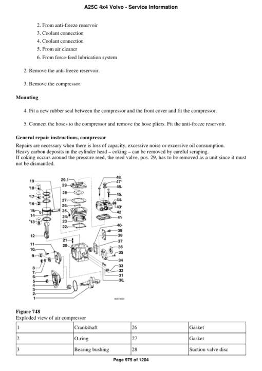 Volvo A25C 4x4 Articulated Dump Truck Repair Service Manual - Image 5