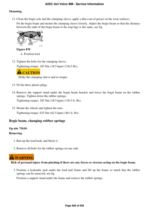 Volvo A25C 4x4 BM Articulated Dump Truck Repair Service Manual - Image 5