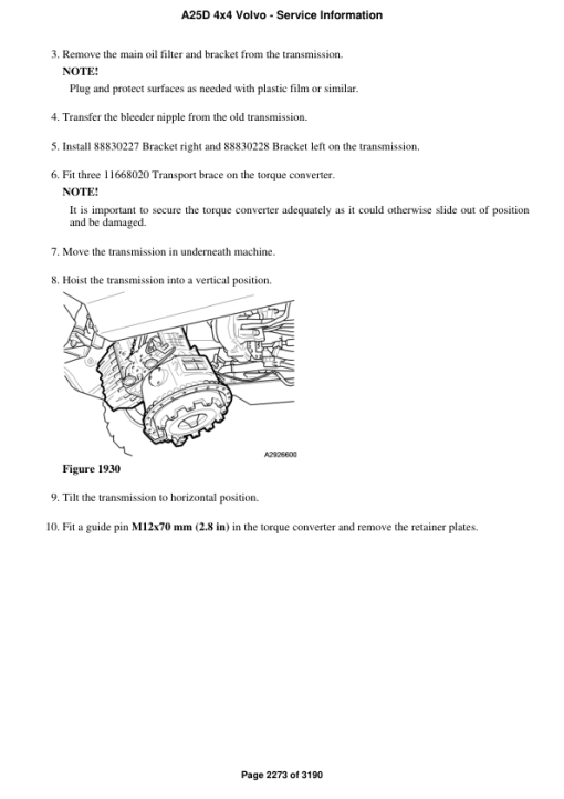 Volvo A25D 4x4 Articulated Dump Truck Repair Service Manual - Image 3