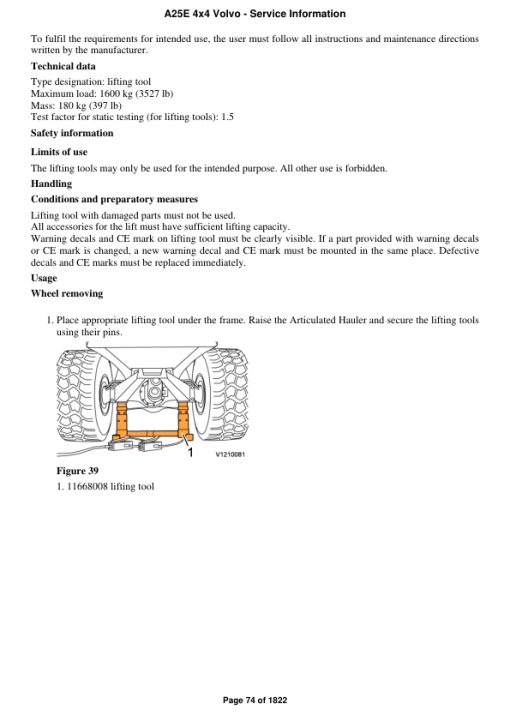 Volvo A25E 4x4 Articulated Dump Truck Repair Service Manual - Image 5