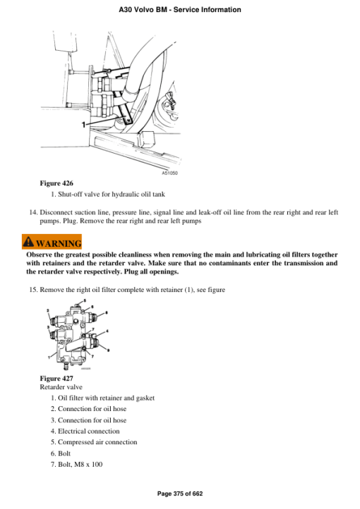 Volvo A30 BM Articulated Dump Truck Repair Service Manual - Image 3