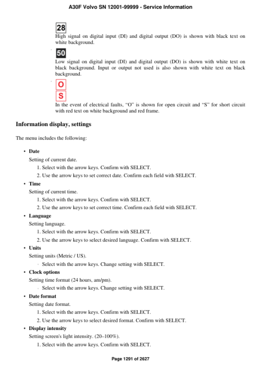 Volvo A30F Articulated Dump Truck Repair Service Manual (SN 12001-99999) - Image 2