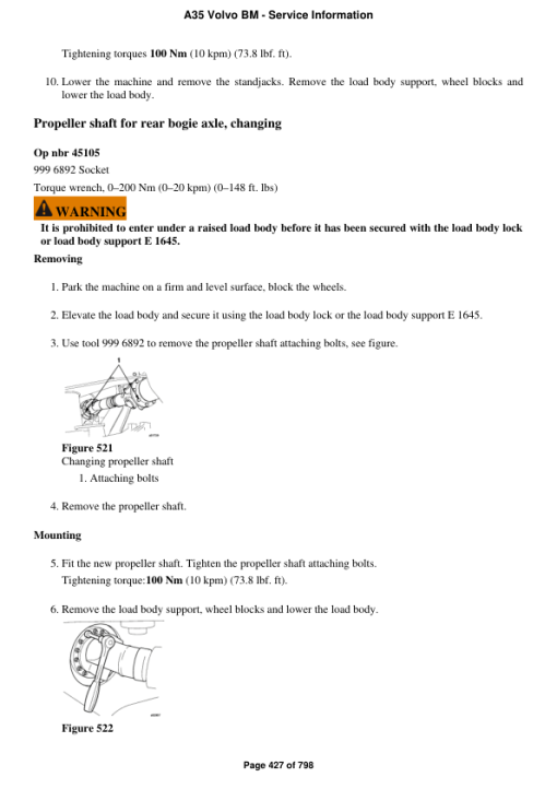 Volvo A35 BM Articulated Dump Truck Repair Service Manual - Image 3