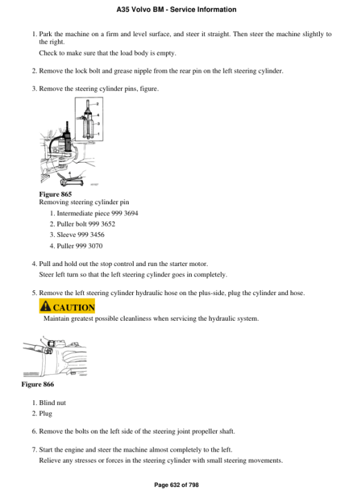 Volvo A35 BM Articulated Dump Truck Repair Service Manual - Image 4