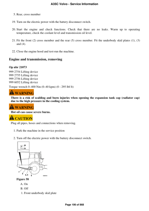 Volvo A35C Articulated Dump Truck Repair Service Manual - Image 2