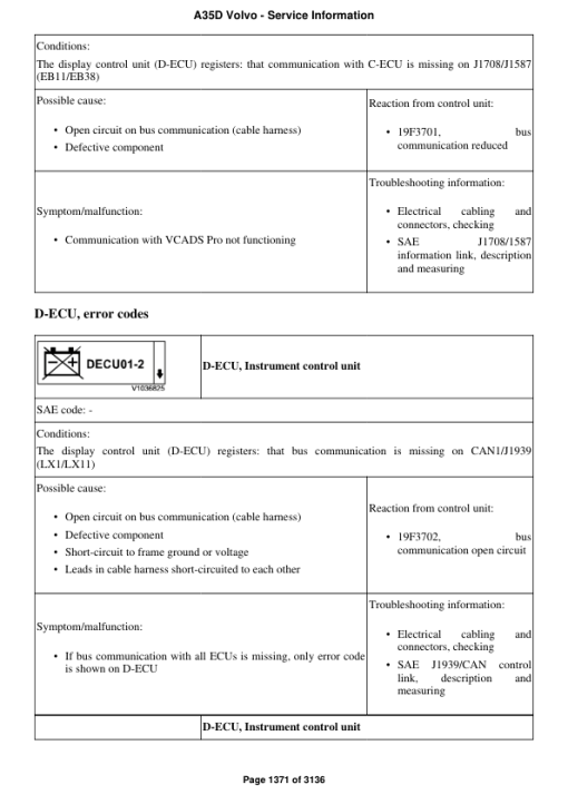 Volvo A35D Articulated Dump Truck Repair Service Manual - Image 2