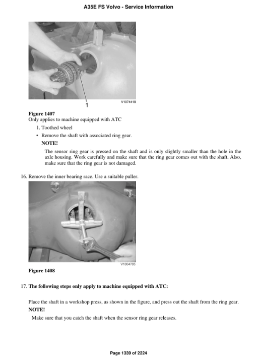 Volvo A35E FS Articulated Dump Truck Repair Service Manual - Image 2