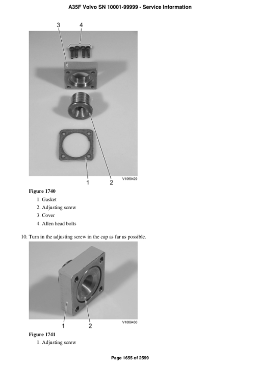 Volvo A35F Articulated Dump Truck Repair Service Manual (SN 10001-99999) - Image 2