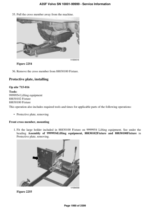 Volvo A35F Articulated Dump Truck Repair Service Manual (SN 10001-99999) - Image 3