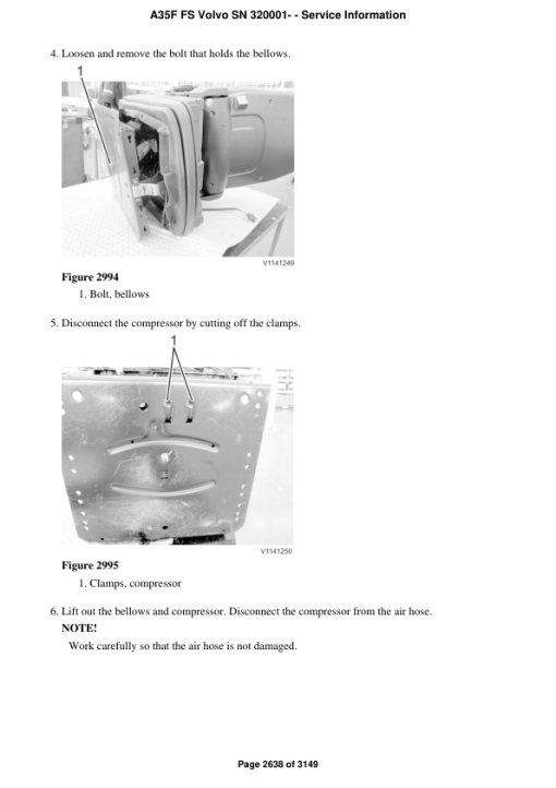 Volvo A35F FS Articulated Dump Truck Repair Service Manual (SN after 320001 -) - Image 3