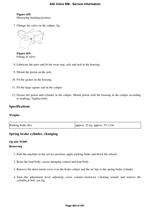 Volvo A40 BM Articulated Dump Truck Repair Service Manual - Image 4