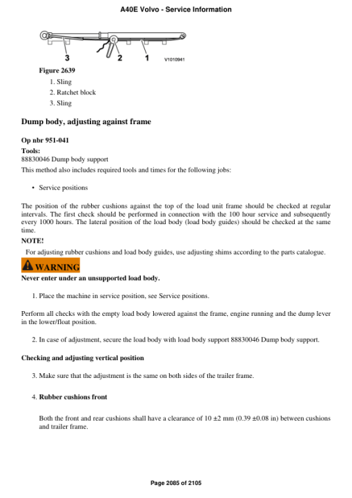 Volvo A40E Articulated Dump Truck Repair Service Manual - Image 4