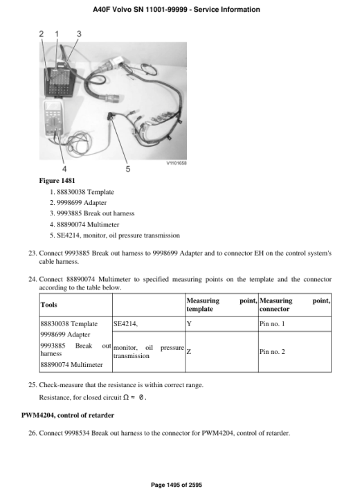 Volvo A40F Articulated Dump Truck Repair Service Manual (SN 11001-99999) - Image 2