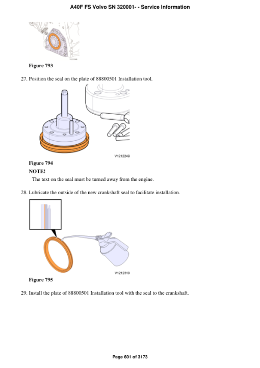 Volvo A40F FS Articulated Dump Truck Repair Service Manual (SN after 320001 -) - Image 4