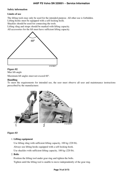 Volvo A40F FS Articulated Dump Truck Repair Service Manual (SN after 320001 -) - Image 5