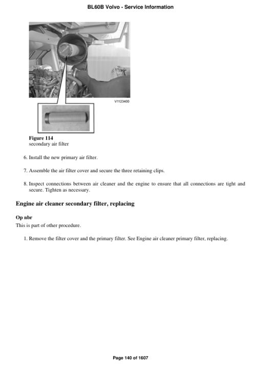 Volvo BL60B Backhoe Loader Repair Service Manual - Image 3