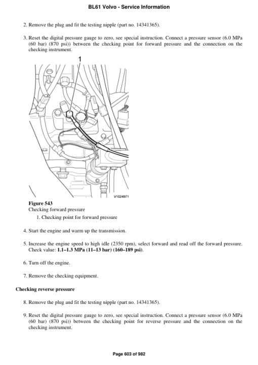 Volvo BL61 Backhoe Loader Repair Service Manual - Image 4