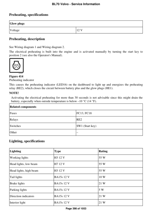 Volvo BL70 Backhoe Loader Repair Service Manual - Image 3