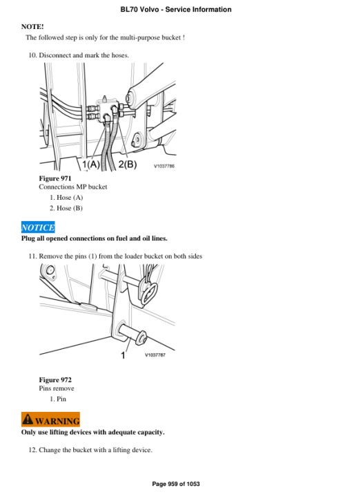 Volvo BL70 Backhoe Loader Repair Service Manual - Image 5