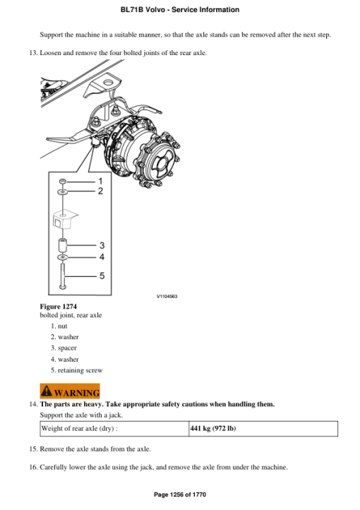 Volvo BL71B Backhoe Loader Repair Service Manual - Image 3