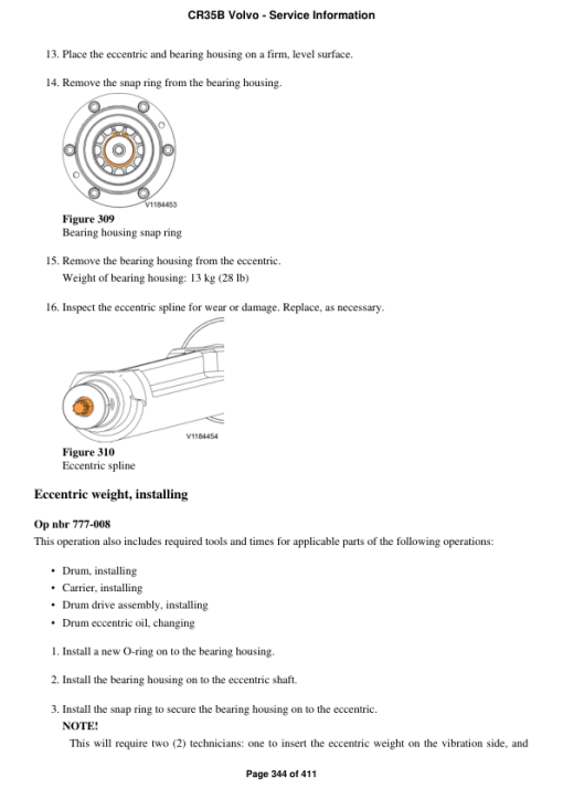 Volvo CR35B Asphalt Compactors Repair Service Manual - Image 3