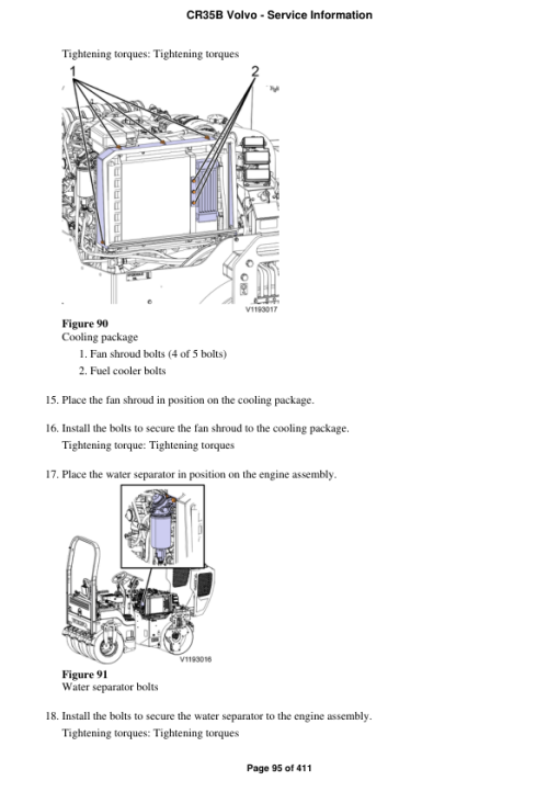 Volvo CR35B Asphalt Compactors Repair Service Manual - Image 4