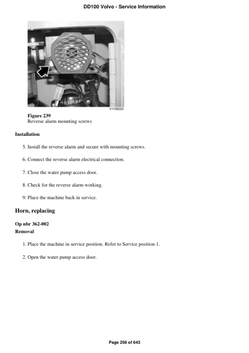 Volvo DD100 Asphalt Compactors Repair Service Manual - Image 3