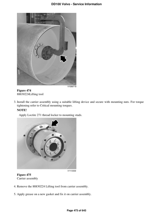 Volvo DD100 Asphalt Compactors Repair Service Manual - Image 5