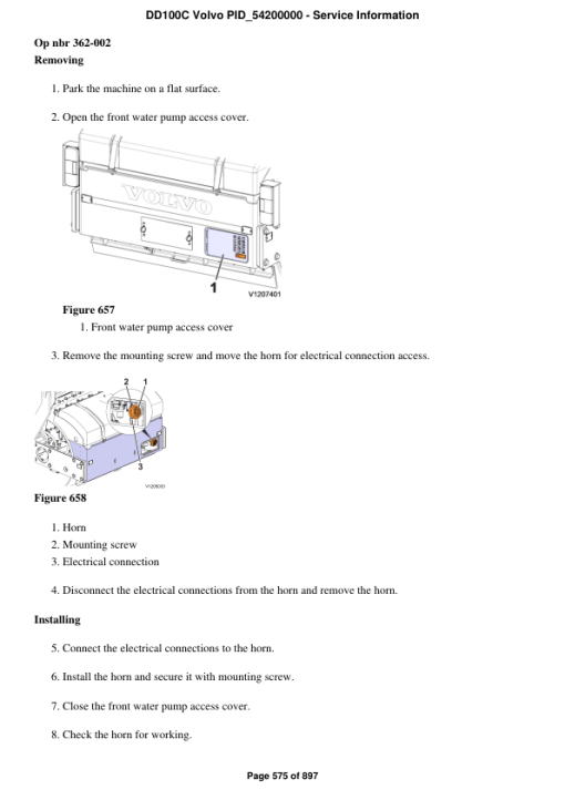 Volvo DD100C Asphalt Compactors Repair Service Manual - Image 4