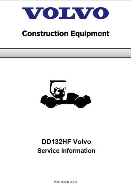 Volvo DD132HF Asphalt Compactors Repair Service Manual