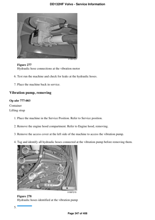 Volvo DD132HF Asphalt Compactors Repair Service Manual - Image 4