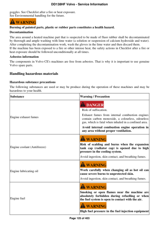 Volvo DD138HF Asphalt Compactors Repair Service Manual - Image 2