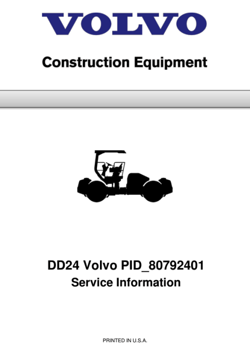 Volvo DD24 Asphalt Compactors Repair Service Manual