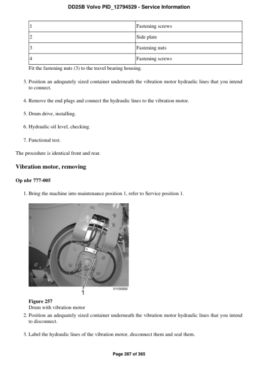 Volvo DD25B Asphalt Compactors Repair Service Manual - Image 3