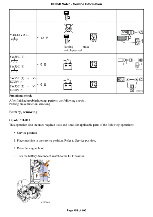 Volvo DD35B Asphalt Compactors Repair Service Manual - Image 3