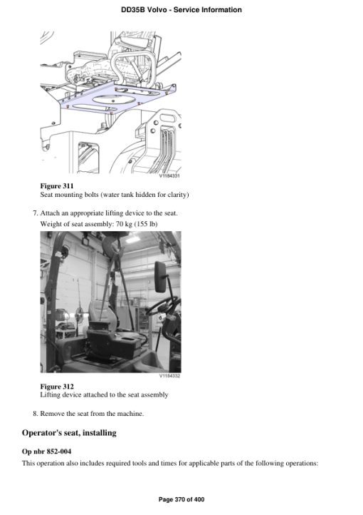 Volvo DD35B Asphalt Compactors Repair Service Manual - Image 4