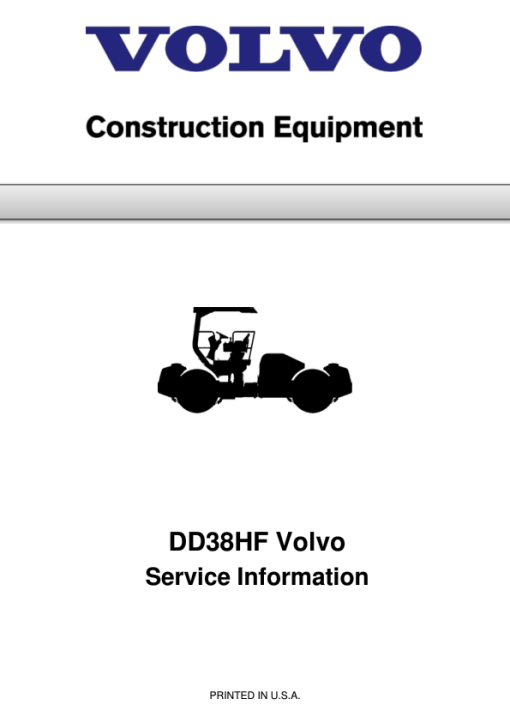 Volvo DD38HF Asphalt Compactors Repair Service Manual