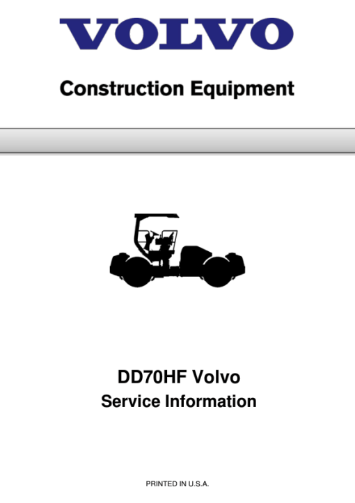 Volvo DD70HF Asphalt Compactors Repair Service Manual