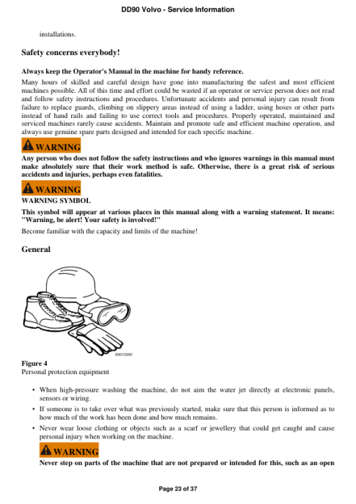 Volvo DD90 Asphalt Compactors Repair Service Manual - Image 3