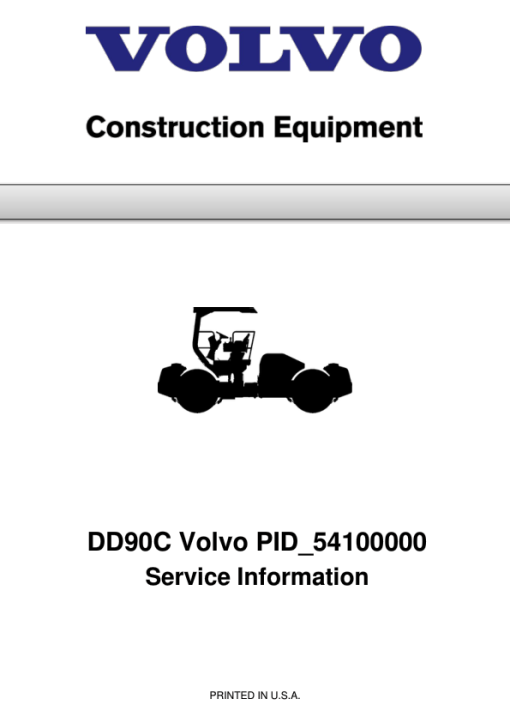 Volvo DD90C Asphalt Compactors Repair Service Manual